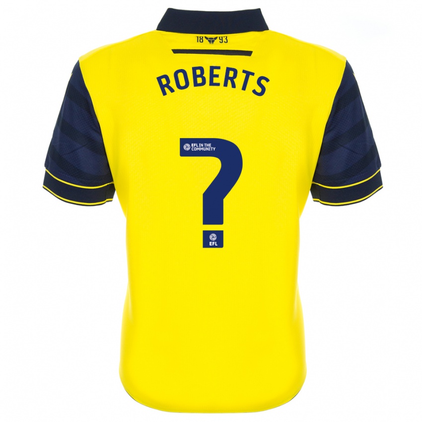 ילדים Amber Roberts #0 צהוב כחול נייבי ג'רזי ביתית 2025/26 חולצה קצרה