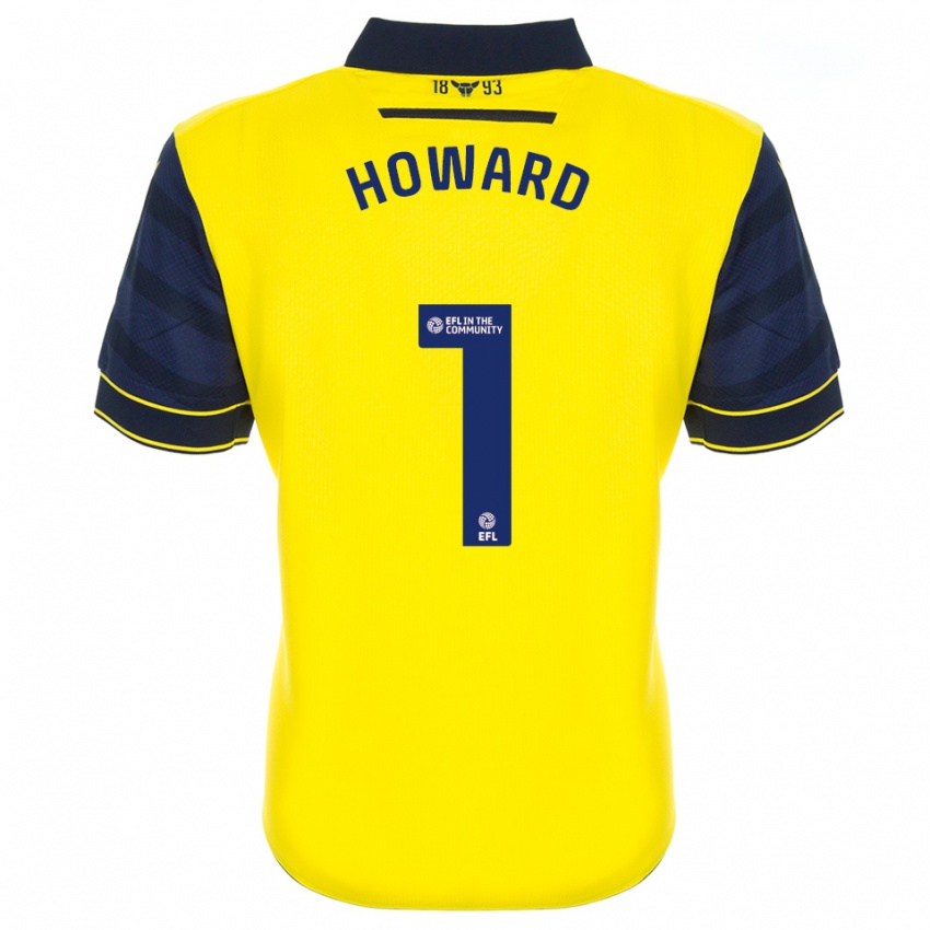 ילדים Beth Howard #1 צהוב כחול נייבי ג'רזי ביתית 2025/26 חולצה קצרה