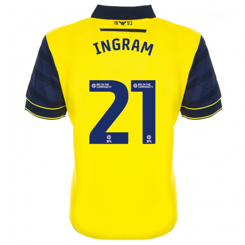 ילדים מאט אינגרם #21 צהוב כחול נייבי ג'רזי ביתית 2025/26 חולצה קצרה