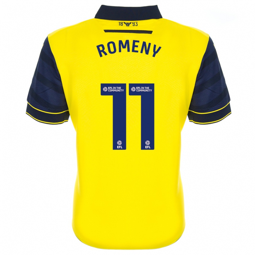 ילדים Ole Romeny #11 צהוב כחול נייבי ג'רזי ביתית 2025/26 חולצה קצרה