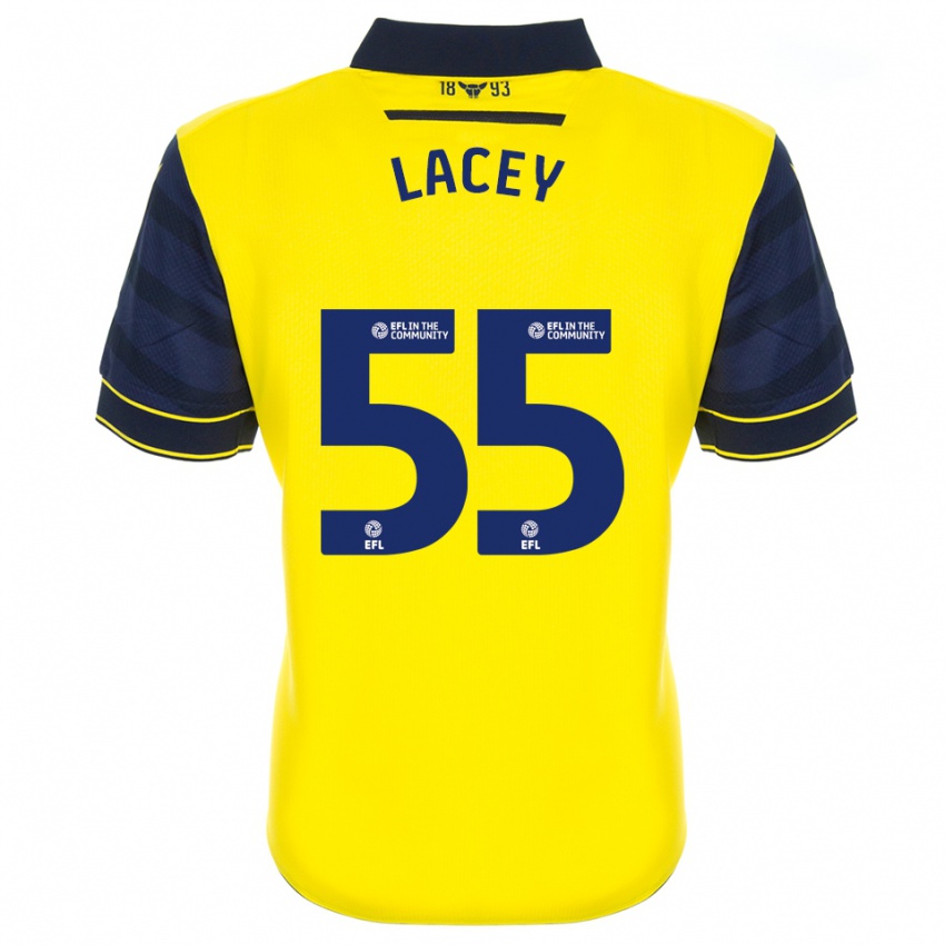 ילדים Aaron Lacey #55 צהוב כחול נייבי ג'רזי ביתית 2025/26 חולצה קצרה