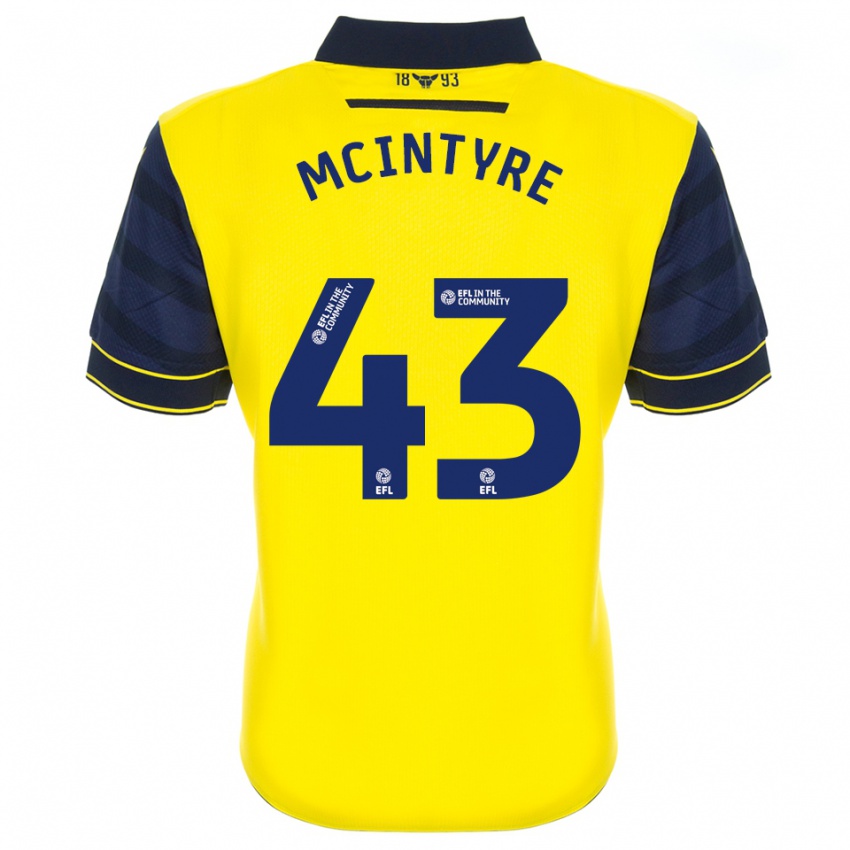 ילדים Richard Mcintyre #43 צהוב כחול נייבי ג'רזי ביתית 2025/26 חולצה קצרה