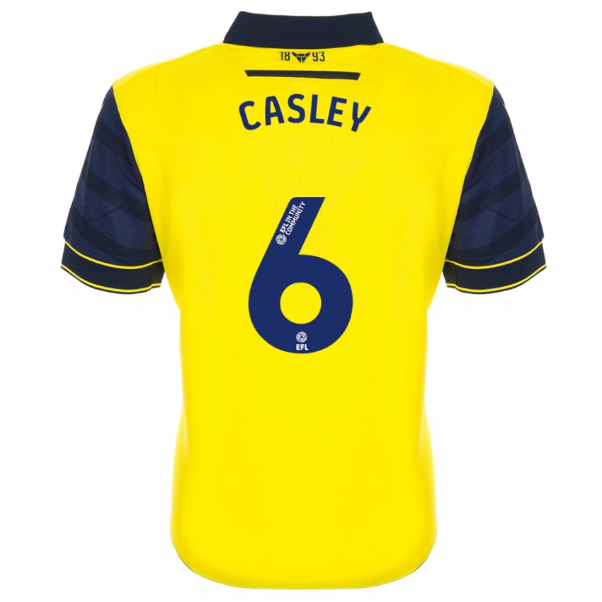 ילדים ריבה קייסלי #6 צהוב כחול נייבי ג'רזי ביתית 2025/26 חולצה קצרה