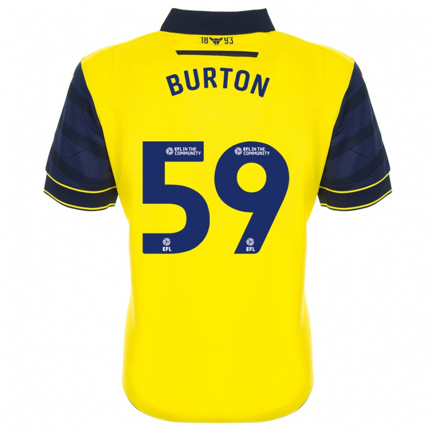 ילדים Kasway Burton #59 צהוב כחול נייבי ג'רזי ביתית 2025/26 חולצה קצרה