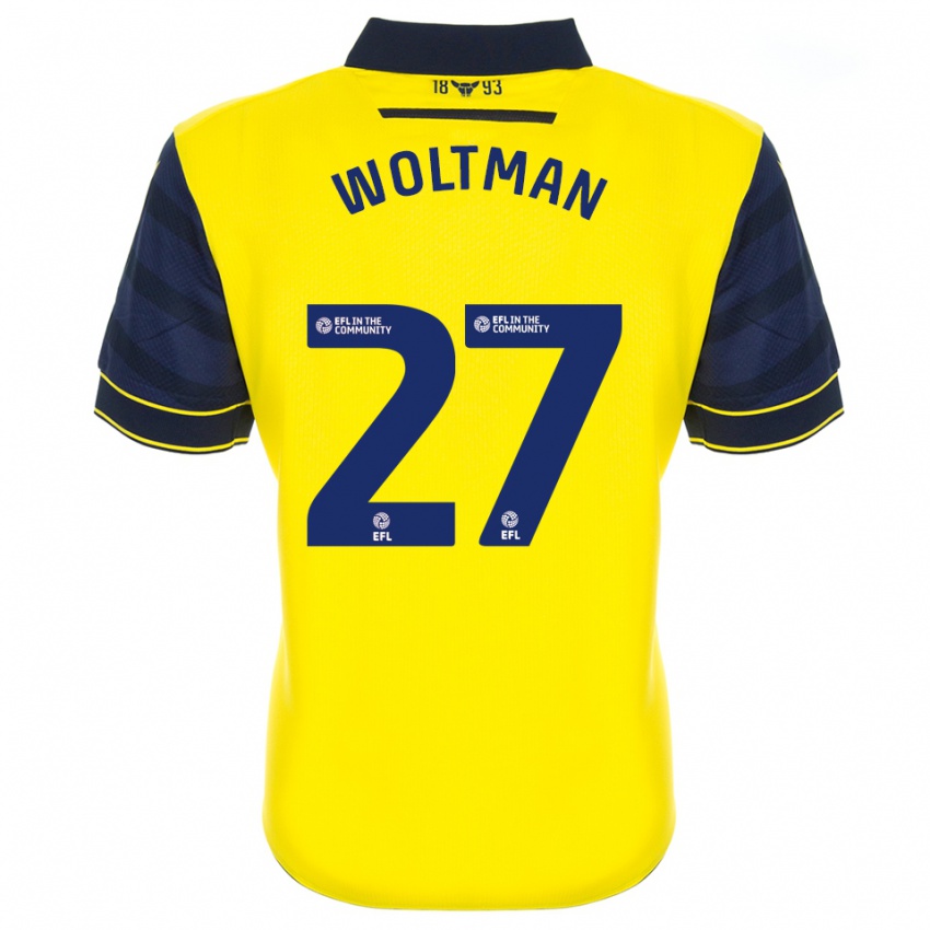 ילדים מקס וולטמן #27 צהוב כחול נייבי ג'רזי ביתית 2025/26 חולצה קצרה