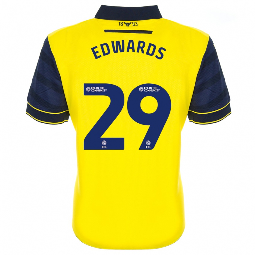 ילדים קייל אדוארדס #29 צהוב כחול נייבי ג'רזי ביתית 2025/26 חולצה קצרה