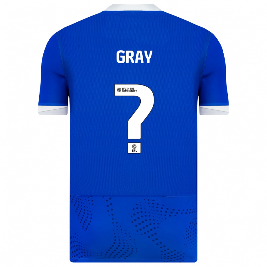 ילדים Jessica Gray #0 כחול לבן ג'רזי ביתית 2025/26 חולצה קצרה