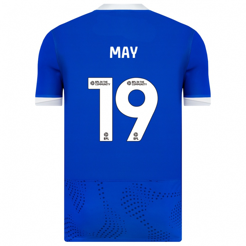 ילדים Connor May #19 כחול לבן ג'רזי ביתית 2025/26 חולצה קצרה