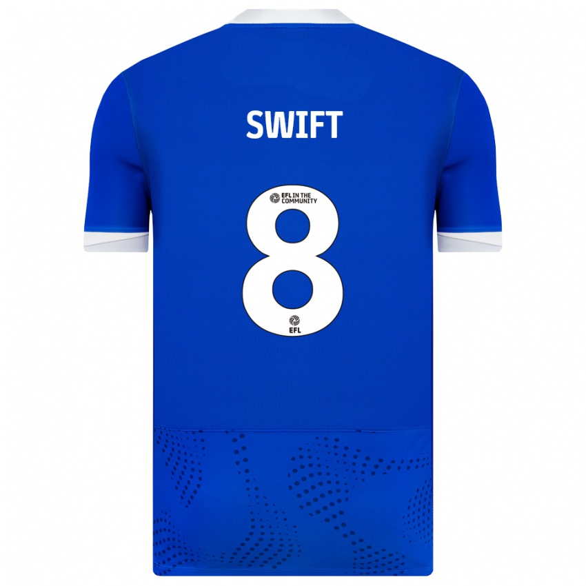 ילדים ג'ון סוויפט #8 כחול לבן ג'רזי ביתית 2025/26 חולצה קצרה