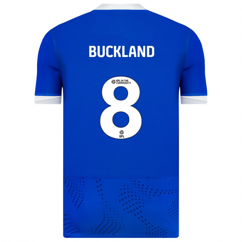 ילדים רג׳י באקלנד #8 כחול לבן ג'רזי ביתית 2025/26 חולצה קצרה