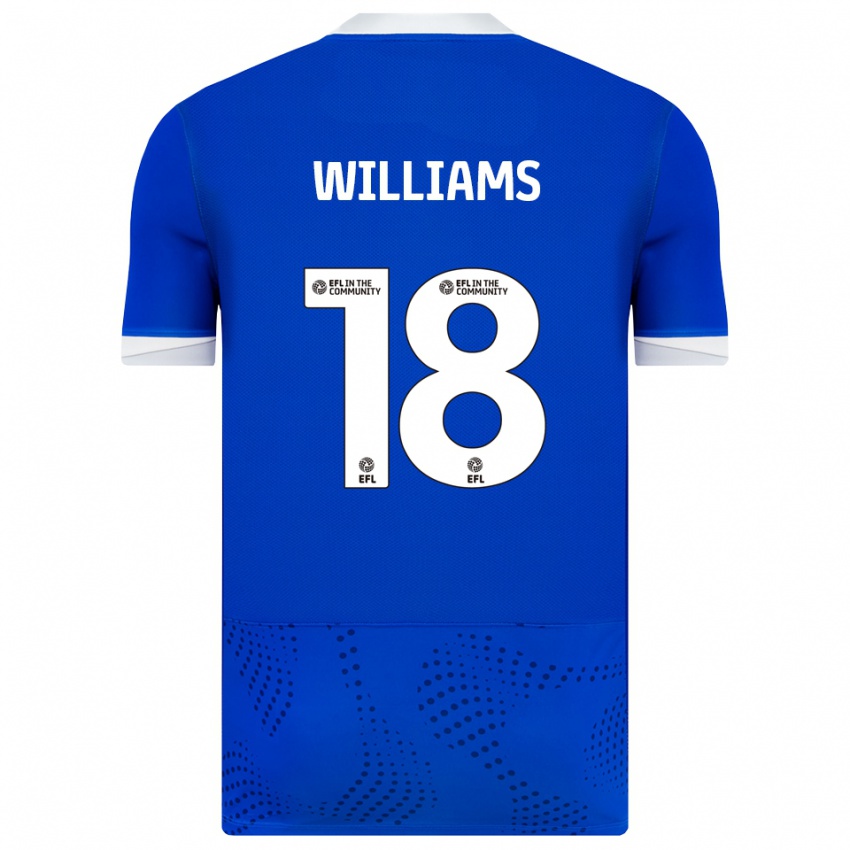 ילדים Scarlett Williams #18 כחול לבן ג'רזי ביתית 2025/26 חולצה קצרה