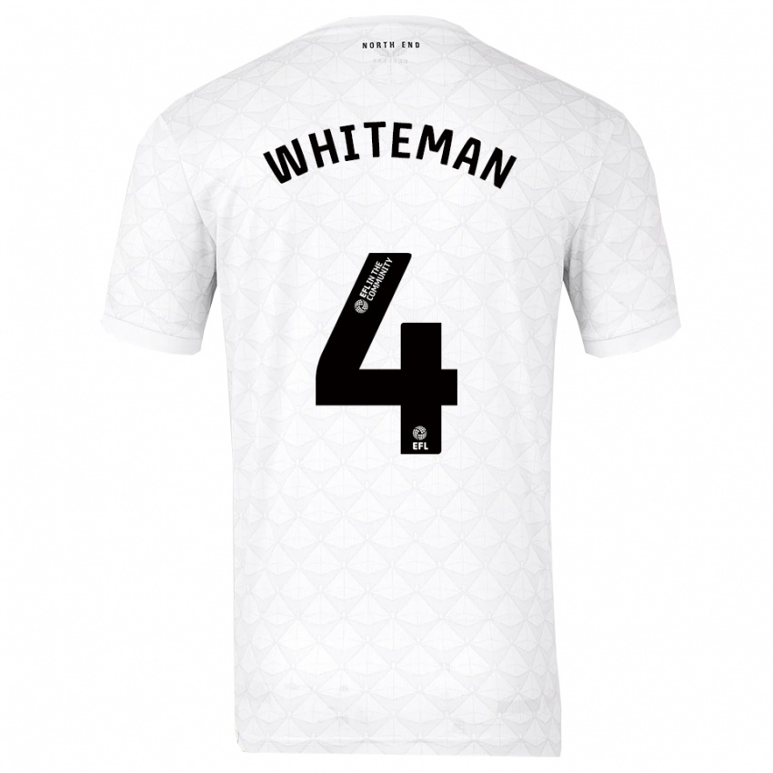 ילדים בן וייטמן #4 לבן אדום ג'רזי ביתית 2025/26 חולצה קצרה