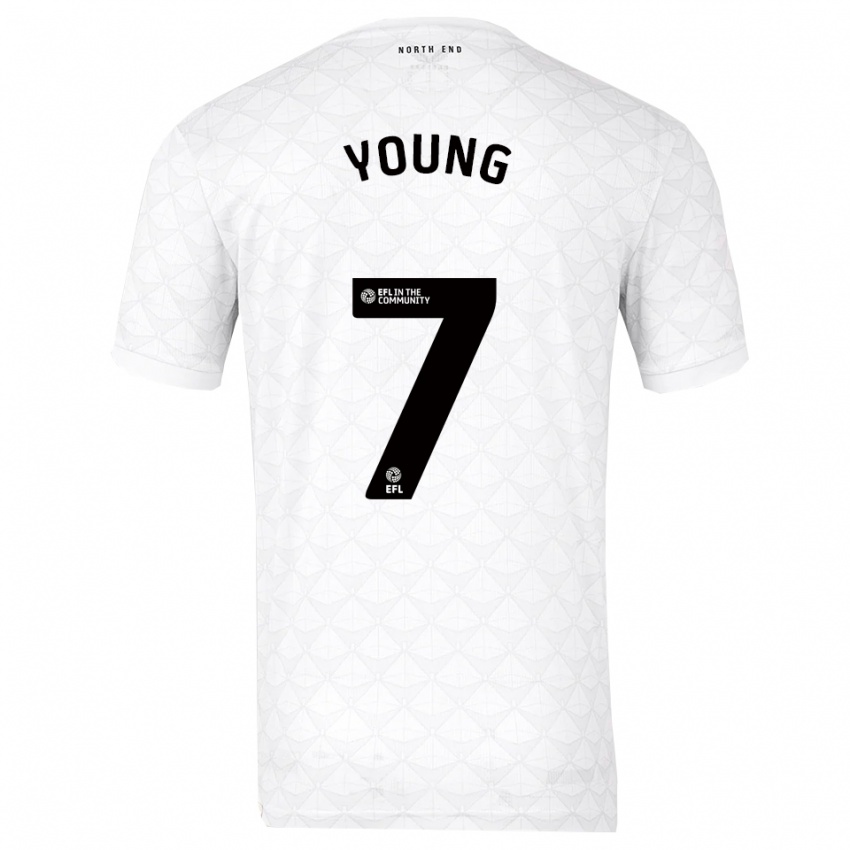 ילדים Danielle Young #7 לבן אדום ג'רזי ביתית 2025/26 חולצה קצרה