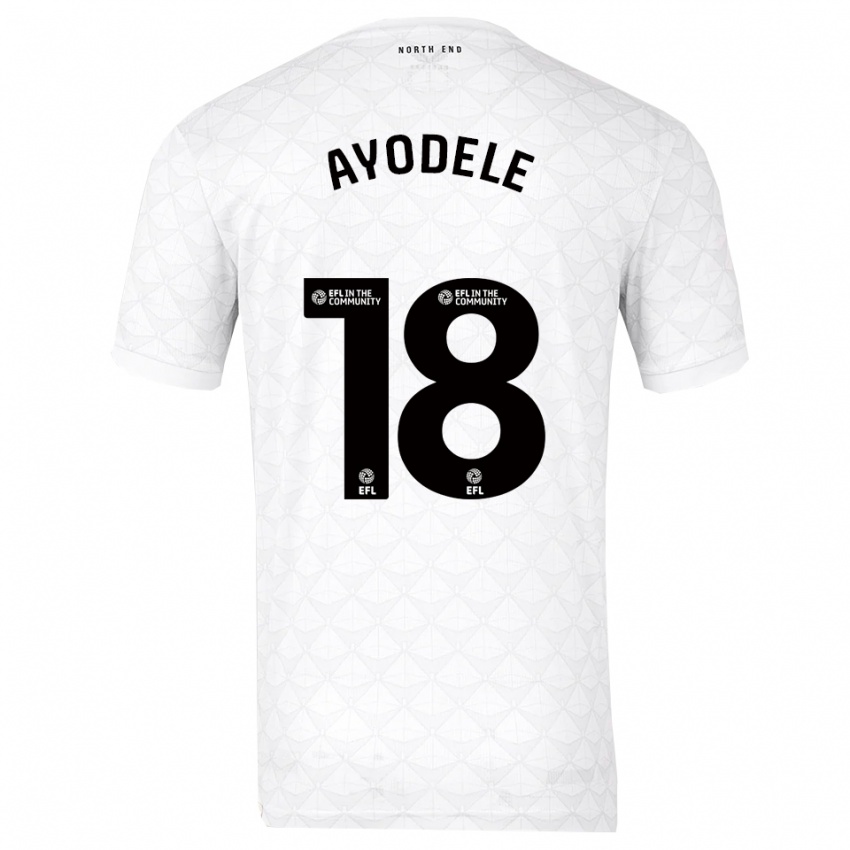 ילדים Michael Ayodele #18 לבן אדום ג'רזי ביתית 2025/26 חולצה קצרה