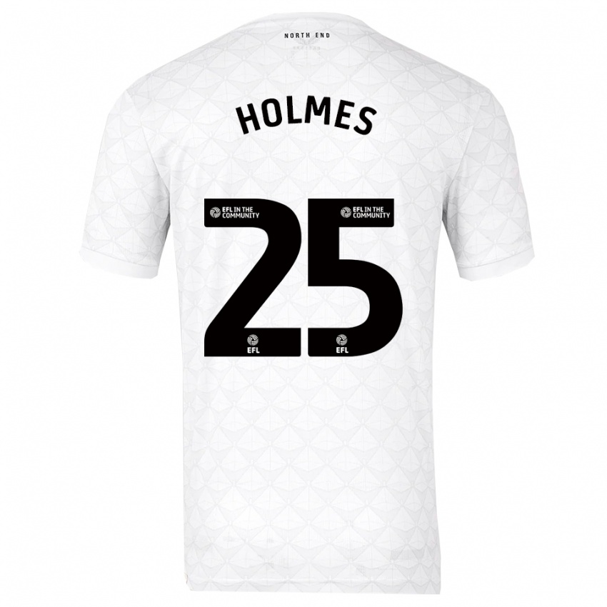ילדים דוויין הולמס #25 לבן אדום ג'רזי ביתית 2025/26 חולצה קצרה