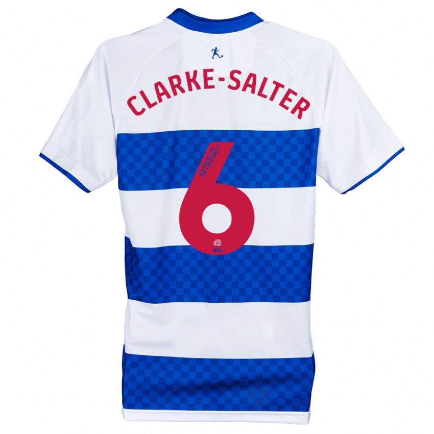 ילדים ג'ייק קלארק-סולטר #6 כחול לבן ג'רזי ביתית 2025/26 חולצה קצרה