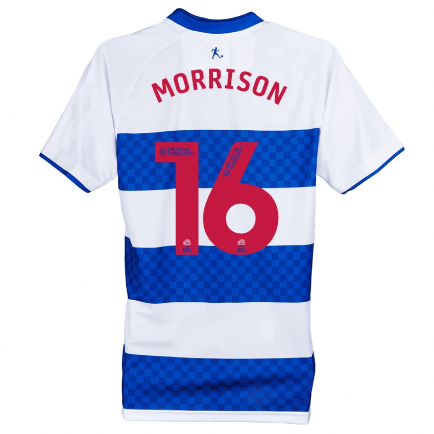 ילדים ליאם מוריסון #16 כחול לבן ג'רזי ביתית 2025/26 חולצה קצרה