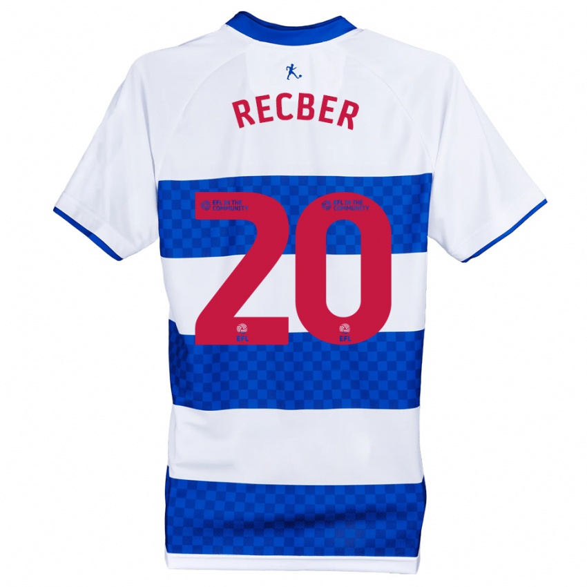 ילדים Burak Recber #20 כחול לבן ג'רזי ביתית 2025/26 חולצה קצרה