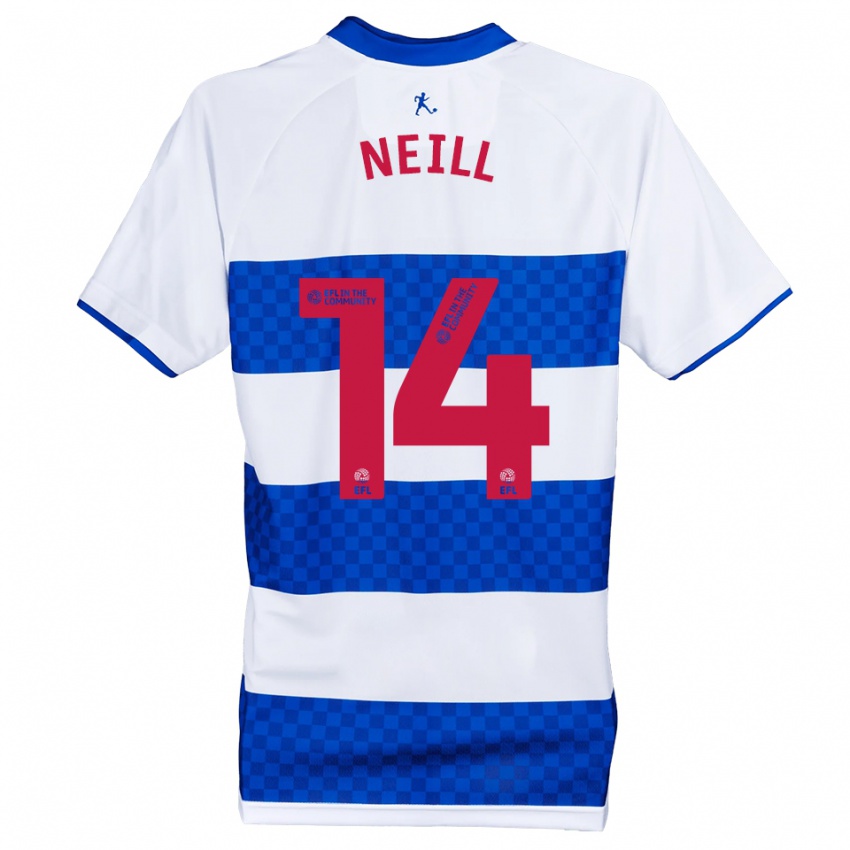 ילדים Fraser Neill #14 כחול לבן ג'רזי ביתית 2025/26 חולצה קצרה