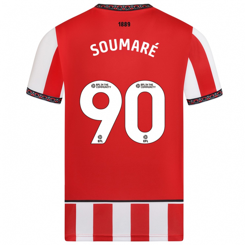 ילדים אל האג׳י גי׳בריל סומרה #90 אדום לבן ג'רזי ביתית 2025/26 חולצה קצרה