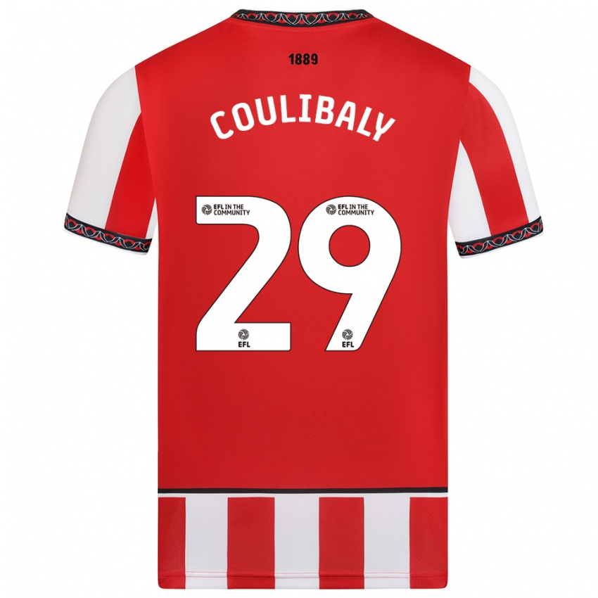 ילדים אסמאעילה קוליבאלי #29 אדום לבן ג'רזי ביתית 2025/26 חולצה קצרה