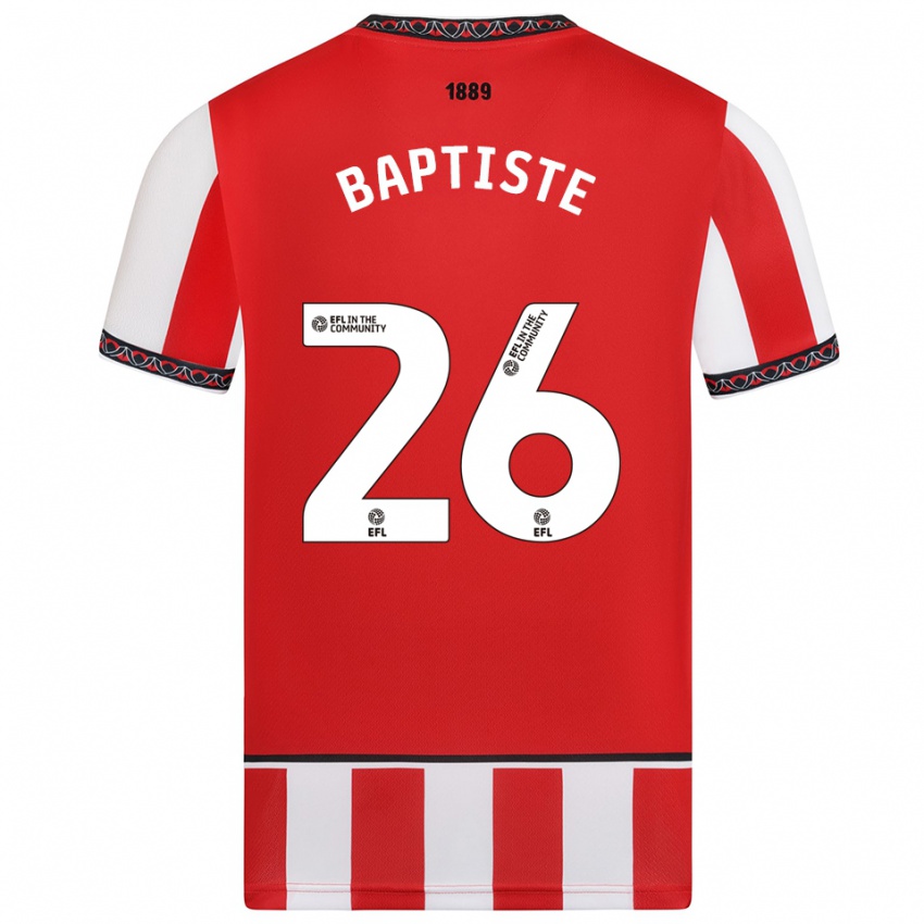 ילדים ג׳מאל באטיס #26 אדום לבן ג'רזי ביתית 2025/26 חולצה קצרה