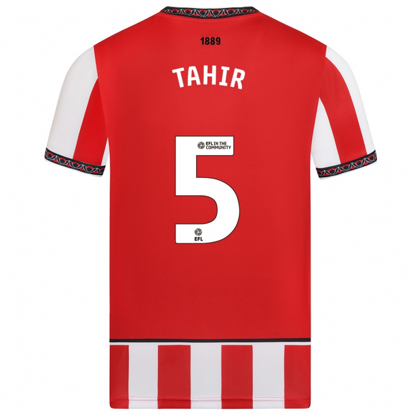 ילדים זאין מבולבל #5 אדום לבן ג'רזי ביתית 2025/26 חולצה קצרה