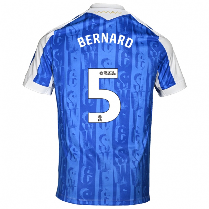 ילדים דישון ברנרד #5 כחול לבן ג'רזי ביתית 2025/26 חולצה קצרה