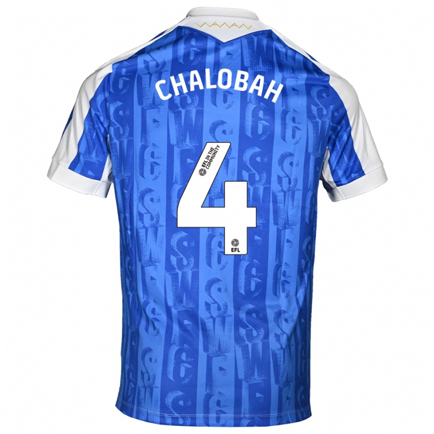 ילדים נתניאל צ'לובה #4 כחול לבן ג'רזי ביתית 2025/26 חולצה קצרה