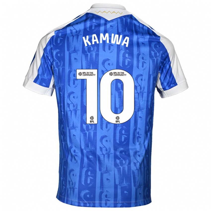 ילדים דונלד קמווה #10 כחול לבן ג'רזי ביתית 2025/26 חולצה קצרה