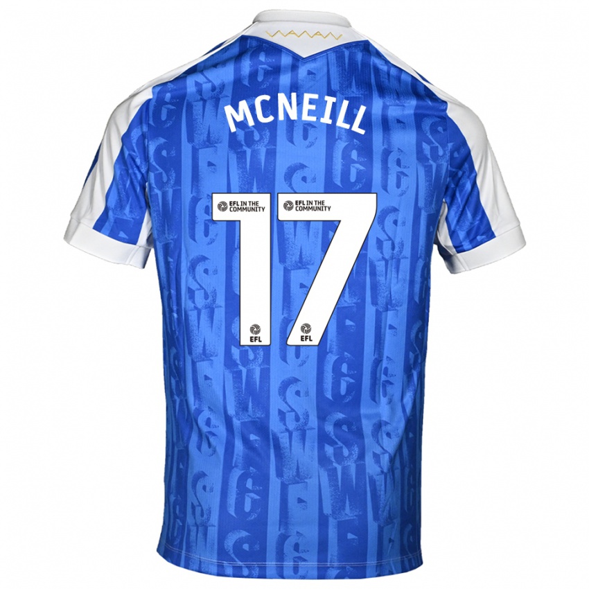 ילדים צ'ארלי מקניל #17 כחול לבן ג'רזי ביתית 2025/26 חולצה קצרה