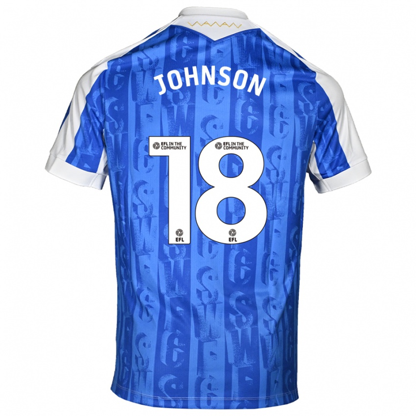 ילדים מרווין ג'ונסון #18 כחול לבן ג'רזי ביתית 2025/26 חולצה קצרה
