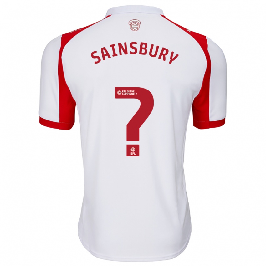 ילדים Fabio Sainsbury #0 לבן אדום ג'רזי ביתית 2025/26 חולצה קצרה