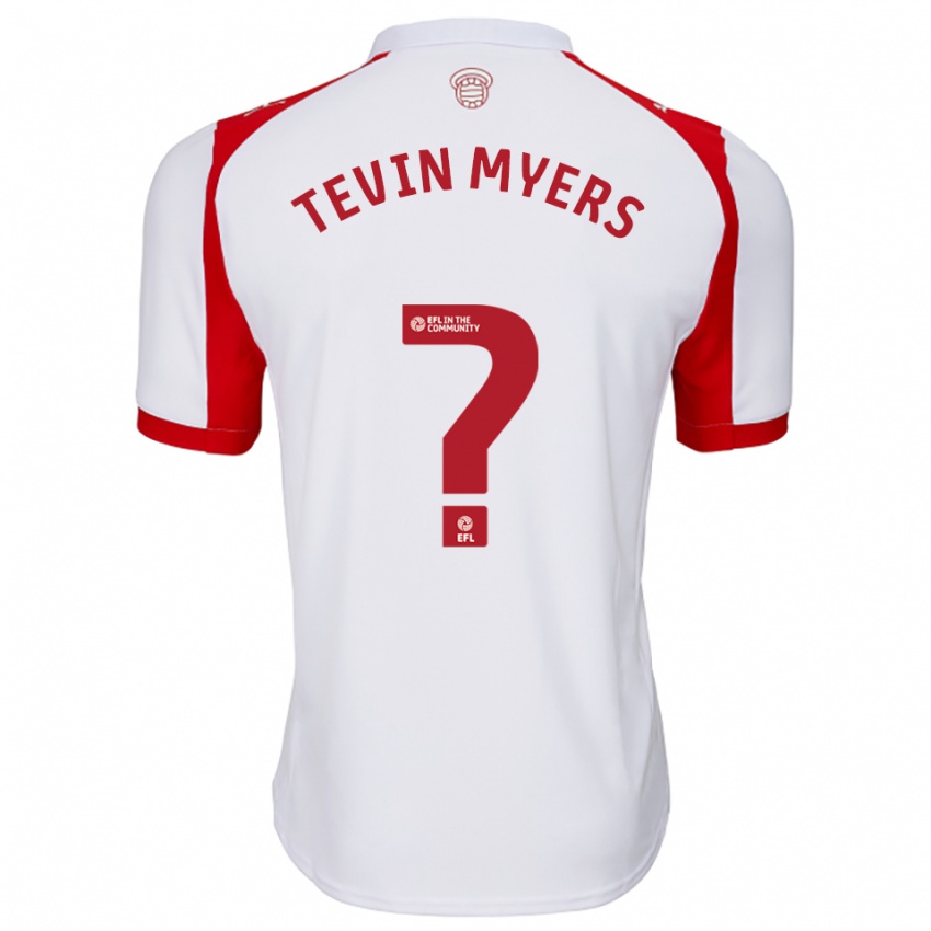 ילדים טווין מאיירס #0 לבן אדום ג'רזי ביתית 2025/26 חולצה קצרה