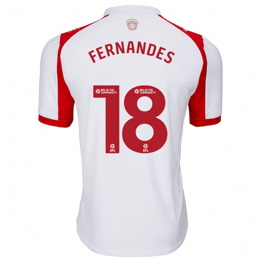 ילדים מתאוס פרננדס #18 לבן אדום ג'רזי ביתית 2025/26 חולצה קצרה