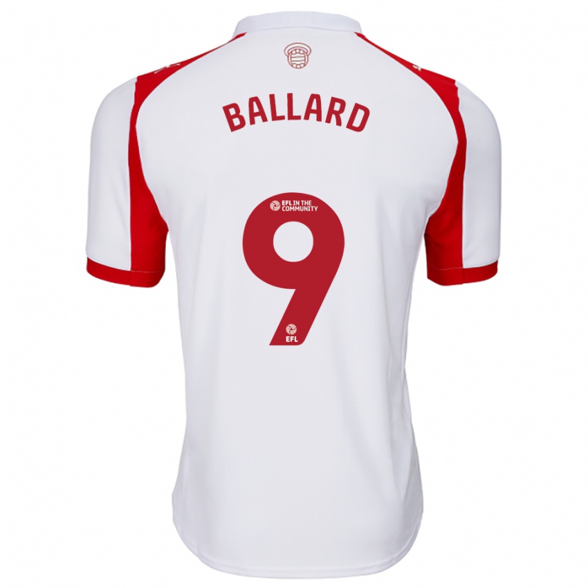 ילדים דום בלארד #9 לבן אדום ג'רזי ביתית 2025/26 חולצה קצרה