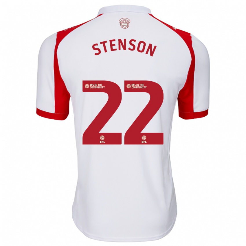 ילדים פראן סטנסון #22 לבן אדום ג'רזי ביתית 2025/26 חולצה קצרה