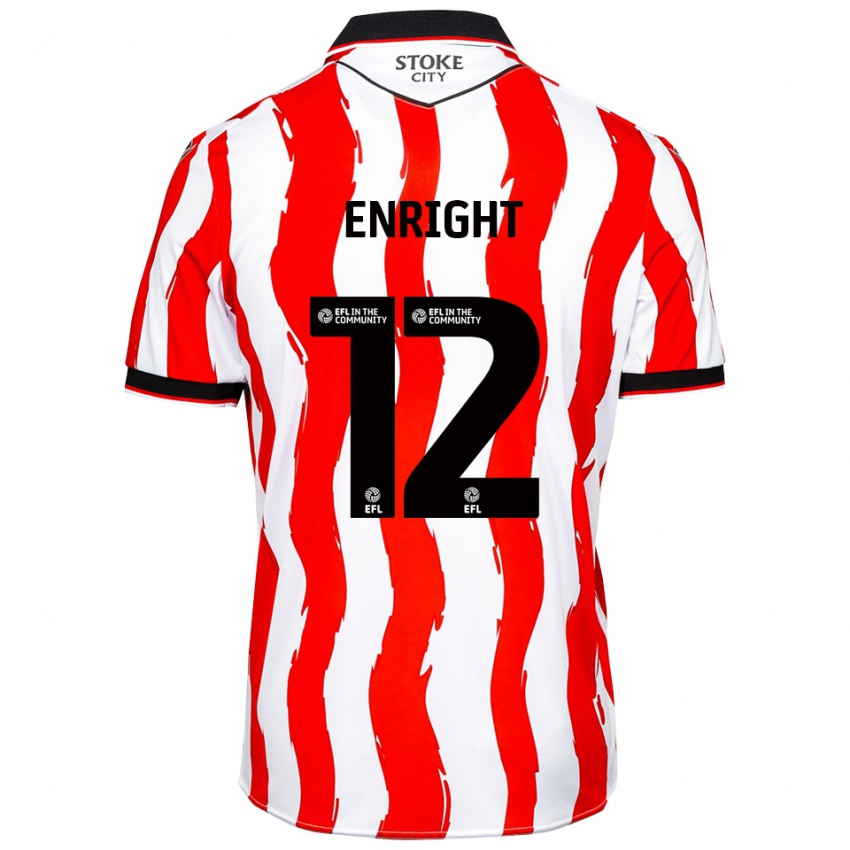 ילדים לוק אנרייט #12 לבן אדום ג'רזי ביתית 2025/26 חולצה קצרה