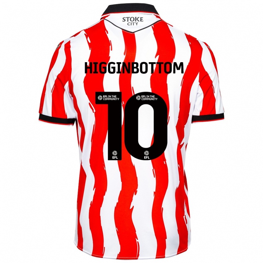 ילדים אליס היגינבוטום #10 לבן אדום ג'רזי ביתית 2025/26 חולצה קצרה