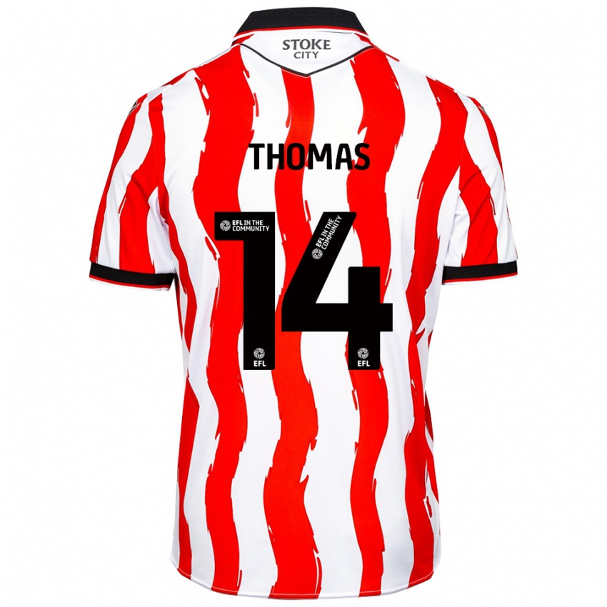 ילדים סורבה תומאס #14 לבן אדום ג'רזי ביתית 2025/26 חולצה קצרה
