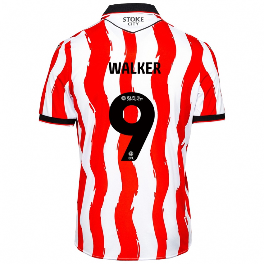 ילדים אדריאל ווקר #9 לבן אדום ג'רזי ביתית 2025/26 חולצה קצרה