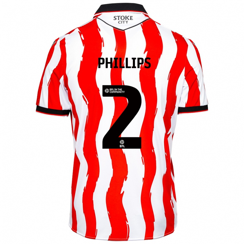 ילדים סנצ׳ז פיליפס #2 לבן אדום ג'רזי ביתית 2025/26 חולצה קצרה