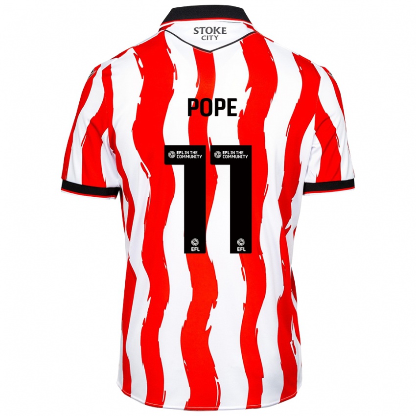 ילדים אולי פופ #11 לבן אדום ג'רזי ביתית 2025/26 חולצה קצרה