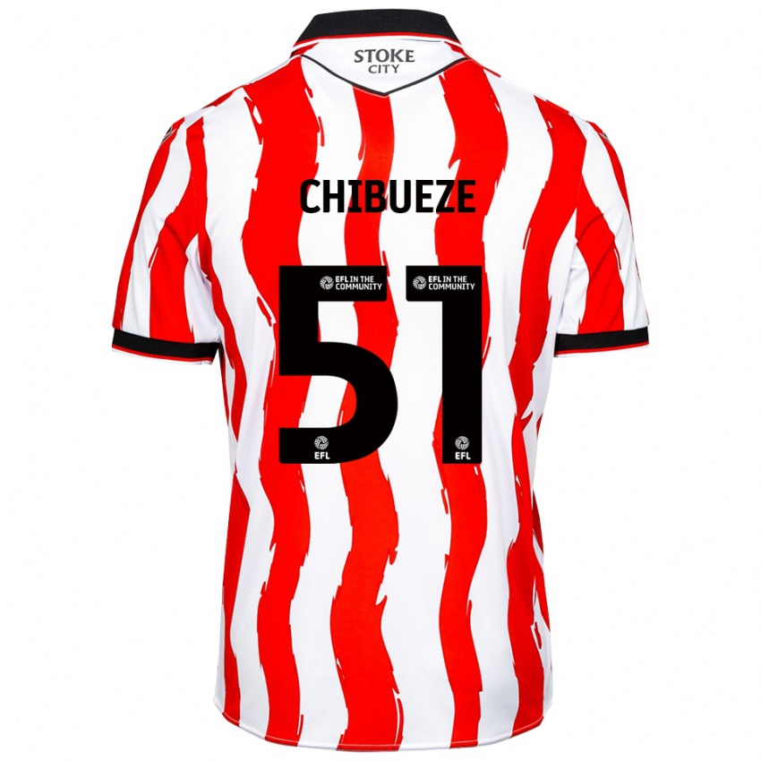 ילדים Chinonso Chibueze #51 לבן אדום ג'רזי ביתית 2025/26 חולצה קצרה