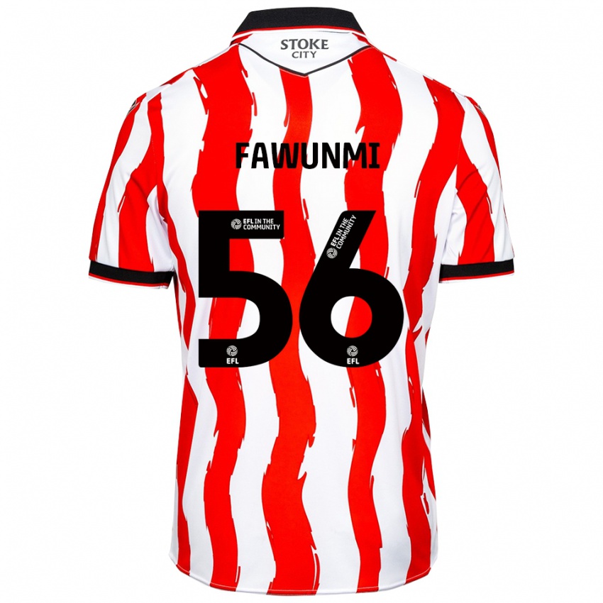 ילדים העדיפו את פאוונמי #56 לבן אדום ג'רזי ביתית 2025/26 חולצה קצרה