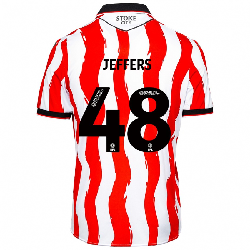 ילדים קקה ג'פרס #48 לבן אדום ג'רזי ביתית 2025/26 חולצה קצרה