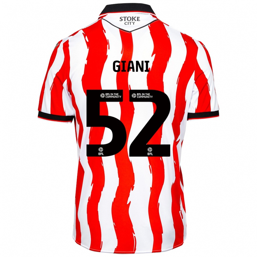ילדים לורנס ג'יאני #52 לבן אדום ג'רזי ביתית 2025/26 חולצה קצרה