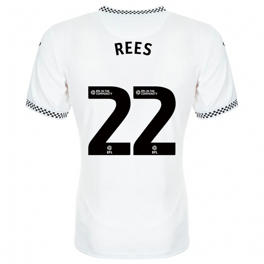 ילדים ניה ריס #22 לבן כתום ג'רזי ביתית 2025/26 חולצה קצרה