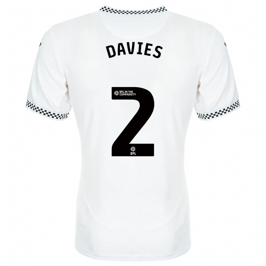 ילדים Lauren Davies #2 לבן כתום ג'רזי ביתית 2025/26 חולצה קצרה