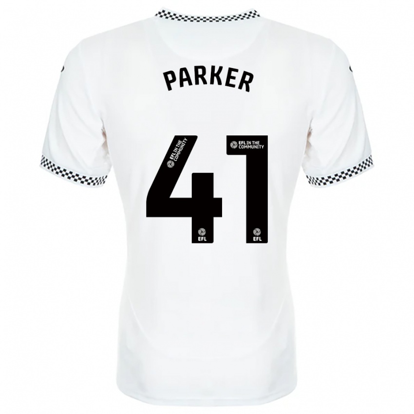 ילדים סם פארקר #41 לבן כתום ג'רזי ביתית 2025/26 חולצה קצרה